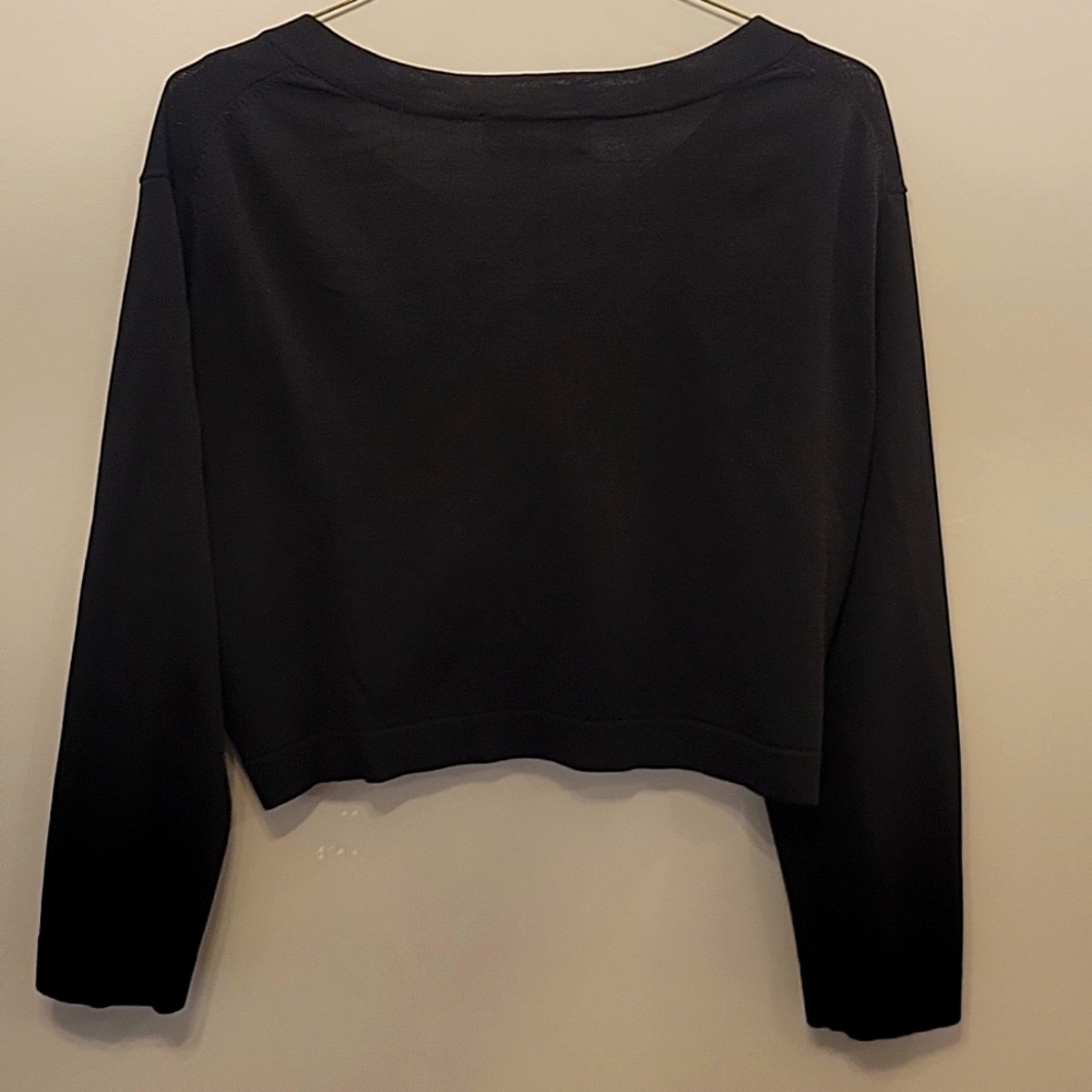 Jessica Howard Evenings women's XL black dress cropped cardigan - Picture 5 of 5